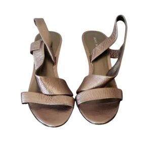 NINE West Delaunyo Bronze Heels Size 7.5 M
